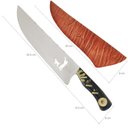 Ver imagem 4 de Faca Caçador Perdiz Perdigueiro Picanheira 10' Aço Inox 420c Churrasco Artesanal Cabo Munição