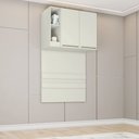 Ver imagem 1 de Ponte Modulada 104cm Solteiro 2 Portas Cabeceira Seletto Henn - Areia Hp