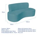 Ver imagem 2 de Sofá Curvo 3 Lugares Amsterdã 160cm Suede