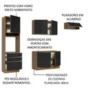 Ver imagem 5 de Armário de Cozinha Completa 260cm Rustic/Preto Lux Madesa 03