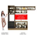 Ver imagem 6 de Armário de Cozinha Completa 260cm Rustic/Preto Lux Madesa 03
