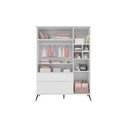 Ver imagem 4 de Roupeiro Melinda Branco 3 Portas 2 Gavetas com Pés Phoenix Baby