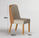 Ver imagem 5 de Mesa Isis Tampo Orgânico Mdf 1,35m S/vidro 4 Cadeiras Leifer