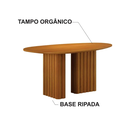 Ver imagem 4 de Mesa Isis Tampo Orgânico Mdf 1,35m S/vidro 4 Cadeiras Leifer