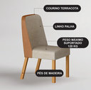 Ver imagem 6 de Mesa Isis Tampo Orgânico Mdf 1,35m S/vidro 4 Cadeiras Leifer