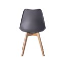 Ver imagem 4 de Cadeira Leda Eames Jantar Cozinha com Assento Estofado Cinza