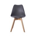 Ver imagem 2 de Cadeira Leda Eames Jantar Cozinha com Assento Estofado Cinza