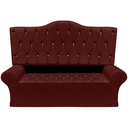 Ver imagem 2 de Conjunto Cabeceira Casal e Recamier Baú 140cm Calçadeira Banco Quarto Estofado:suede Marsala