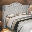 Ver imagem 2 de Cabeceira Cama Box Casal 1,40 Mônaco para Quarto em Linho Bege Claro - Larbelle