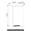 Ver imagem 4 de Armário de Cozinha Aéreo 40cm 1 Porta Nádia Mocca/avelã L01 - Mpozenato