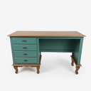 Ver imagem 6 de Mesa Escrivaninha 4 Gavetas Esquerda Clássica Pés Luiz Xv Sala Quarto Ecomem Verde Musgo - Imbuia