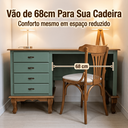 Ver imagem 3 de Mesa Escrivaninha 4 Gavetas Esquerda Clássica Pés Luiz Xv Sala Quarto Ecomem Verde Musgo - Imbuia