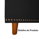 Ver mais imagens de Kit Cabeceira e Calçadeira com Baú 195 Cm King Casal Diana Suede Preto - Fina Mobília