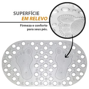 1 Tapete Box Banheiro Tapetinho Antiderrapante Ventosa Pés