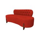 Ver imagem 2 de Sofá 2 Lugares Orgânico Curvo Tókio 150cm Couro Vermelho