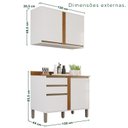 Ver imagem 3 de Cozinha 2 Peças 4 Portas 2 Gavetas Pérola Branco/Cinamomo