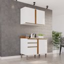 Ver imagem 1 de Cozinha 2 Peças 4 Portas 2 Gavetas Pérola Branco/Cinamomo