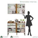 Ver imagem 4 de Cozinha 2 Peças 4 Portas 2 Gavetas Pérola Branco/Cinamomo