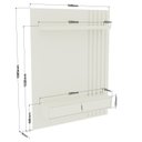Ver imagem 3 de Painel Ripado para TV até 50 Polegadas 144,4cmx180cm 2 Portas Otto Cinza Bege Dunas