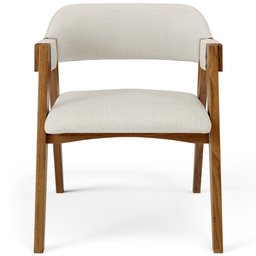 Mesa de Jantar Redonda Cora 120cm Off White M04 com 04 Cadeiras Living Suran Linho Champagne - Lyam - 2