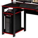 Ver imagem 4 de Mesa para Computador Gamer Espaço para 2 Monitores e Cpu Preto/vermelho
