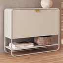 Ver imagem 2 de Sapateira Luna 93 cm Pes Metalicos Off White Artesano