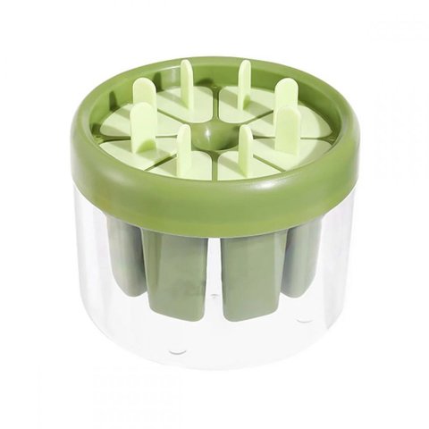 Forma Molde Fazer Picolé Sorvete 8 Palitos Reutilizável Verde