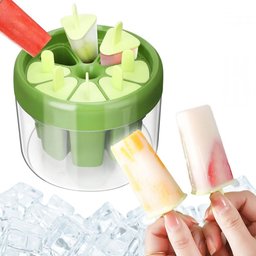 Forma Molde Fazer Picolé Sorvete 8 Palitos Reutilizável Verde - 5