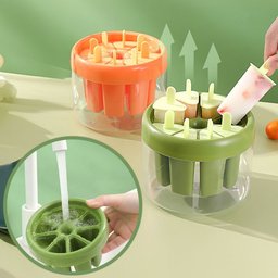 Forma Molde Fazer Picolé Sorvete 8 Palitos Reutilizável Verde - 4