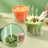 Forma Molde Fazer Picolé Sorvete 8 Palitos Reutilizável Verde - 4
