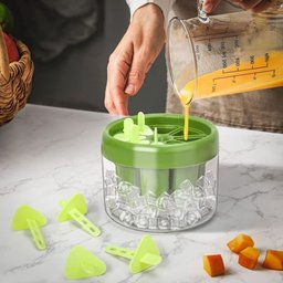 Forma Molde Fazer Picolé Sorvete 8 Palitos Reutilizável Verde - 2