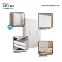 Ver imagem 4 de Guarda Roupa Infantil Flórida 4 Portas Branco Acetinado - Tigus