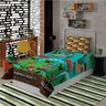 Jogo de Cama Solteiro Estampado Minecraft Lepper Tamanho:3 Peças - 1