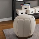 Ver imagem 2 de Puff Floré Redondo Confortavel 48x45 Linho Bege Larbelle
