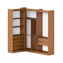 Ver imagem 2 de Closet Casal Modulado Andorra 6 Gavetas 8 Prateleiras Freijó/Branco - Pnr Móveis