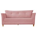 Ver imagem 3 de Sofá Isis 3 Lugares Pés de Madeira Encosto com Fibra Veludo - Estopar