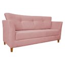 Ver imagem 2 de Sofá Isis 3 Lugares Pés de Madeira Encosto com Fibra Veludo - Estopar