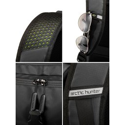 Mochila Esportiva Impermeável Viagem Masculina Feminina Reforçada Arctic Hunter B00391 Preto - 7