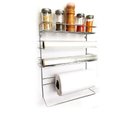 Ver imagem 3 de Organizador 3 Rolos e Porta Tempero Aço Cromado 5x1 Para Cozinha - Mundial Casa