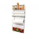 Ver imagem 1 de Organizador 3 Rolos e Porta Tempero Aço Cromado 5x1 Para Cozinha - Mundial Casa
