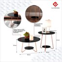 Ver imagem 5 de Conjunto Mesa de Apoio e Centro Liz Pés de Ferro Ej Móveis Preto
