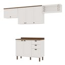 Ver imagem 1 de Cozinha Compacta 4PÇS 6 Pts 4 Gav Iluminata Branco/Ebano