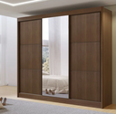Ver imagem 4 de Guarda Roupa Cristal 3 Portas Ddoro Móveis - Castanho/Off