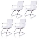 Ver imagem 1 de Kit Com 4 Cadeira Fixa Interlocutor Charles Eames Esteirinha 11A