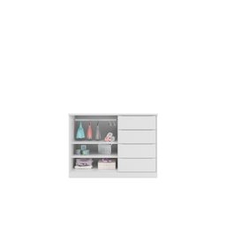 Cômoda Pérola 4 Gavetas 2 Portas Branco Phoenix Baby - 3
