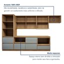 Ver imagem 6 de Cozinha Completa Modulada 6 Peças 7 Portas 7 Gavetas com Rodapé Norten Verde/Nature