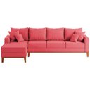 Ver imagem 1 de Sofá 4 Lugares Beny com Chaise Esquerdo Suede Rosa