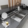 Canal Organizador 150cmcm em Aço Escovado Pratos em Inox - 1