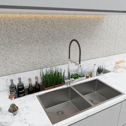 Canal Organizador 150cmcm em Aço Escovado Pratos em Inox - 2