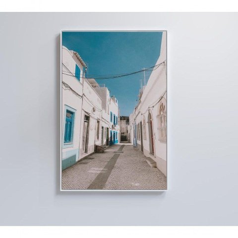 Quadro Viela Colonial 60x90 Cm Adesivo Fotográfico